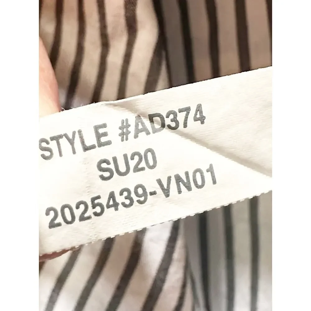 J Crew Popover Shirt White Black Striped AD374 SMALL Summer 2020 Preppy Tunic